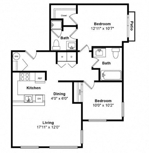 St Vincent Floor Plan at Tera Apartments Kirkland, WA